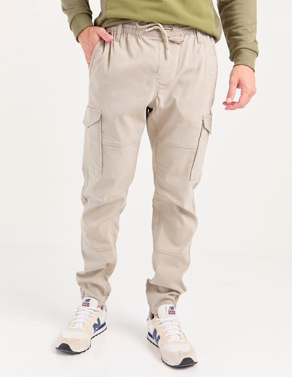 Pantalón cargo straight de algodón para hombre Pantalón cargo straight de algodón para hombre