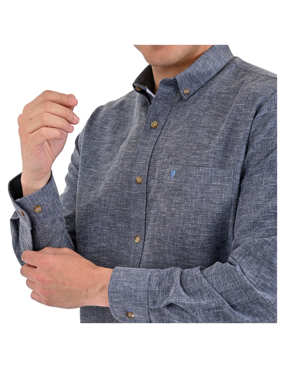 Camisa casual Yale manga largar para hombre