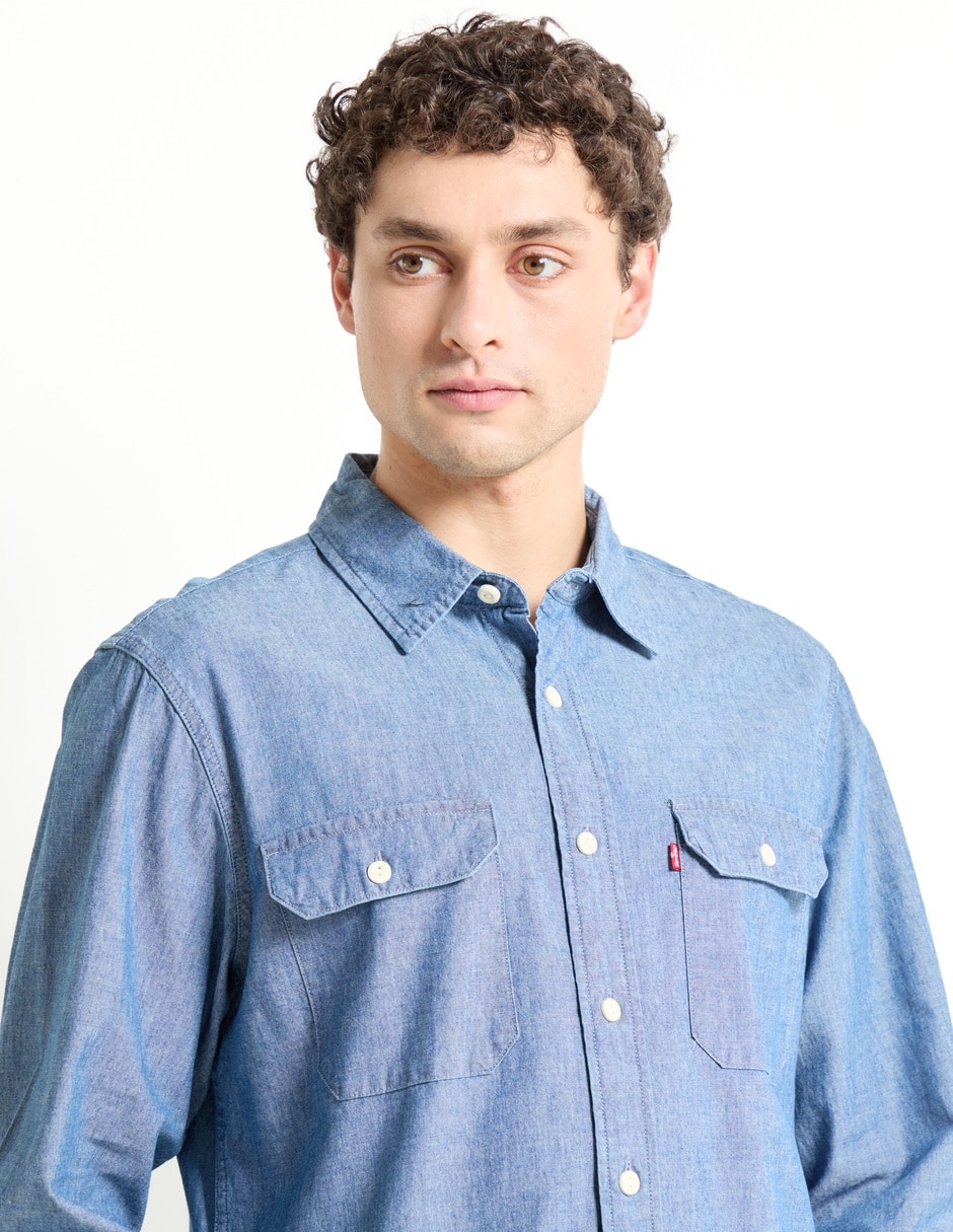 Camisa casual Levi´s de algodón manga larga para hombre