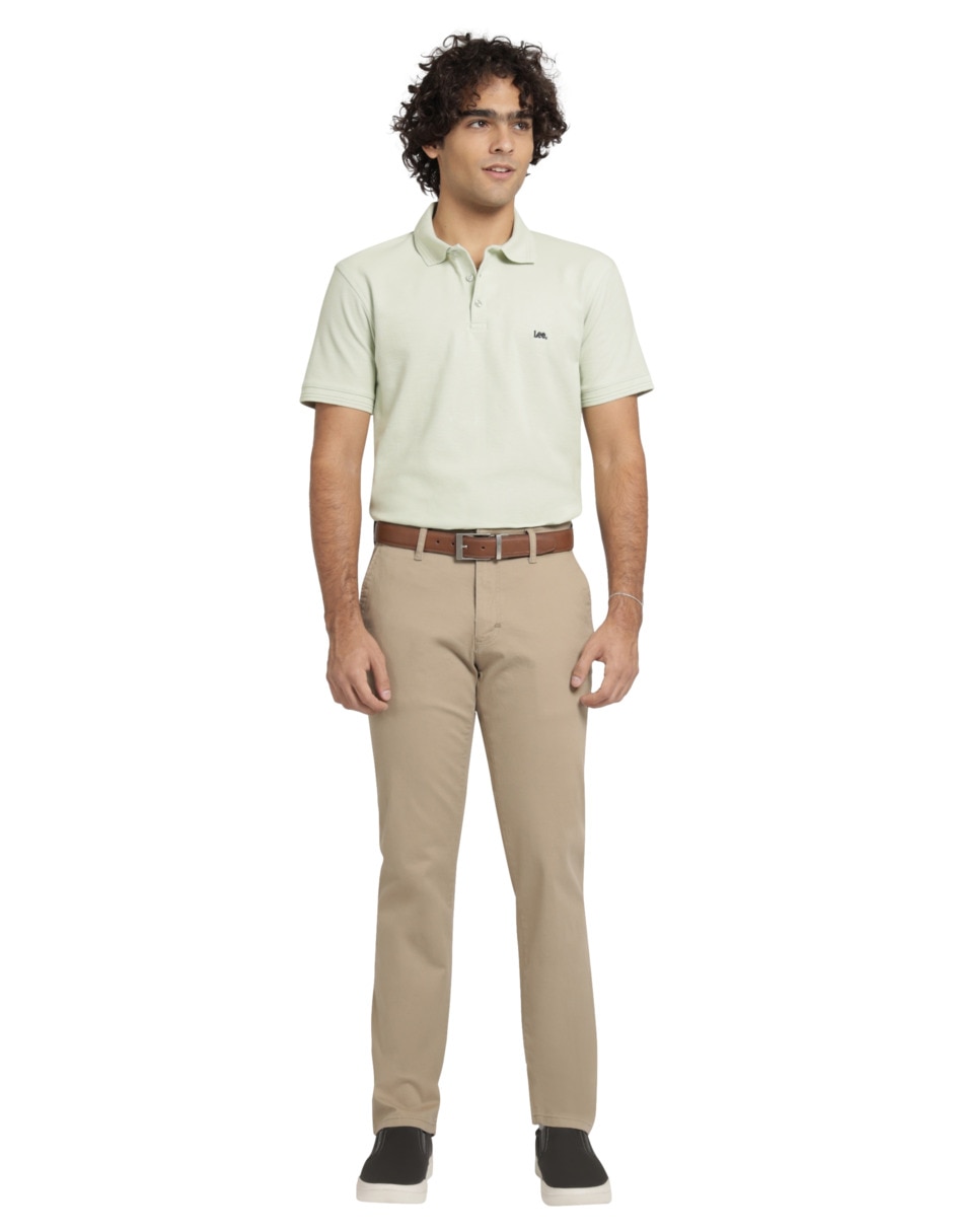 Pantalón chino recto Lee de gabardina para hombre