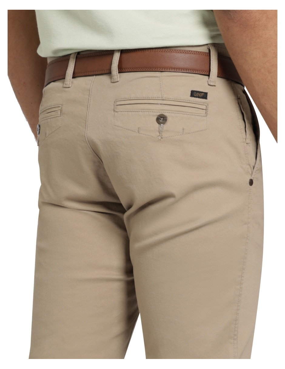 Pantalón chino recto Lee de gabardina para hombre