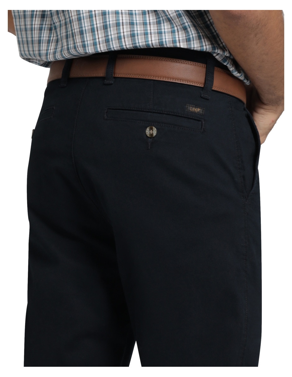 Pantalón chino recto Lee de gabardina para hombre