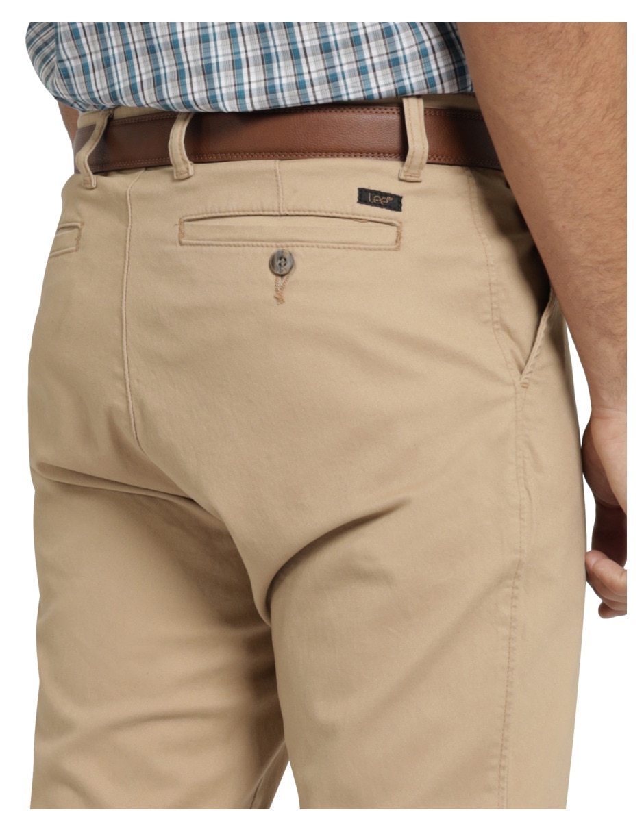 Pantalón chino recto Lee de gabardina para hombre