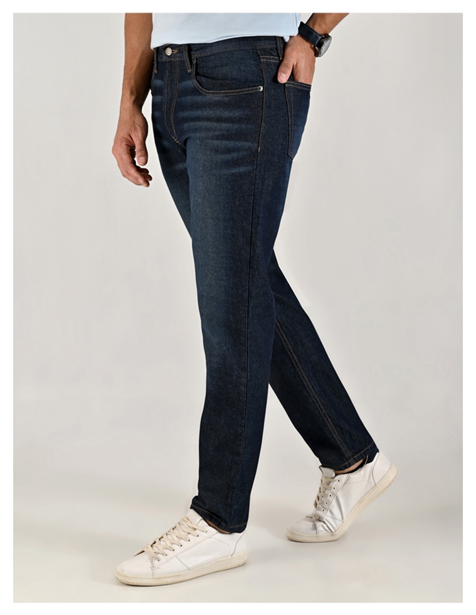 Jeans straight Yale 0107296504 lavado stone wash para hombre