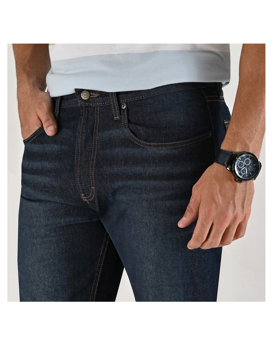 Jeans straight Yale 0107296504 lavado stone wash para hombre