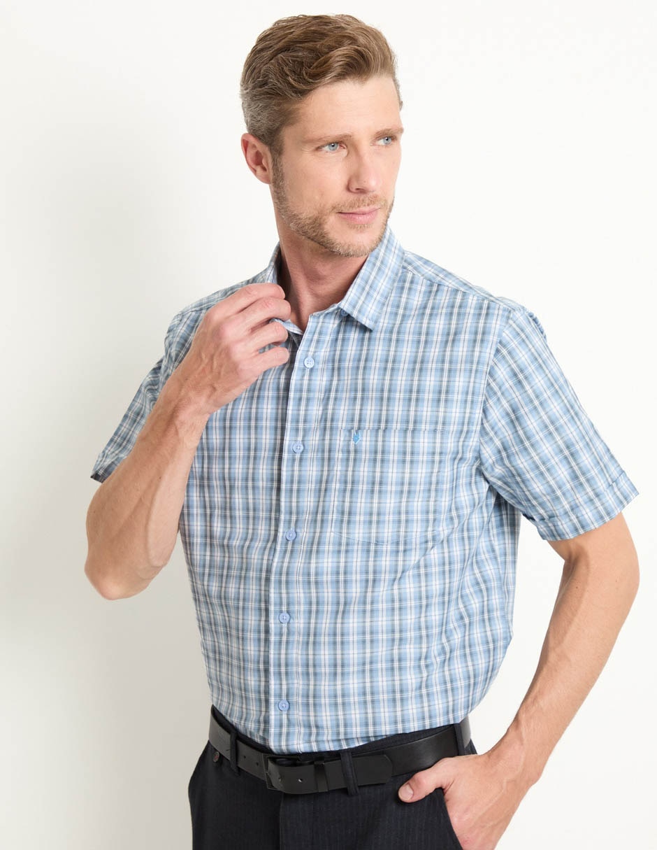Camisa casual manga corta para hombre