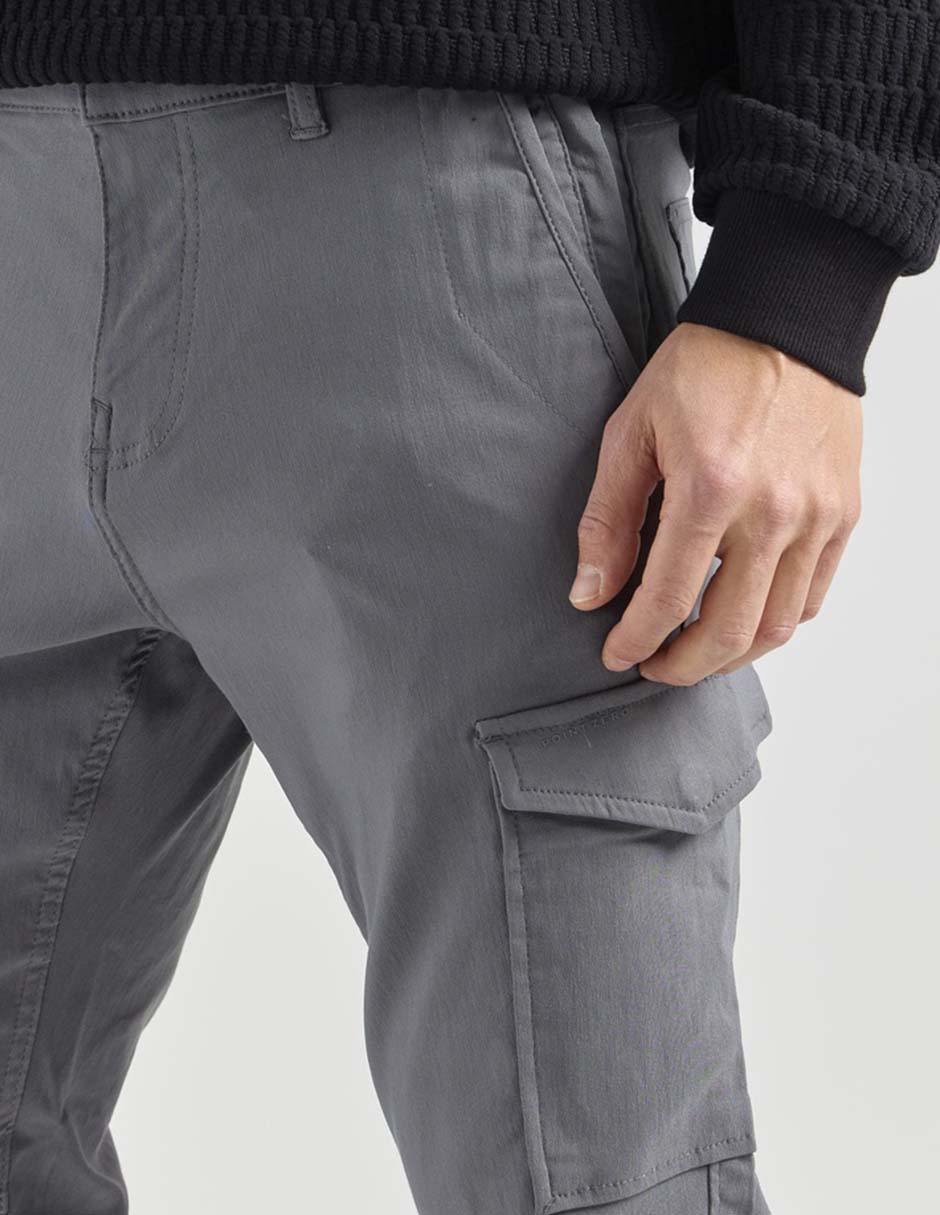 Pantalón cargo recto de algodón para hombre 2
