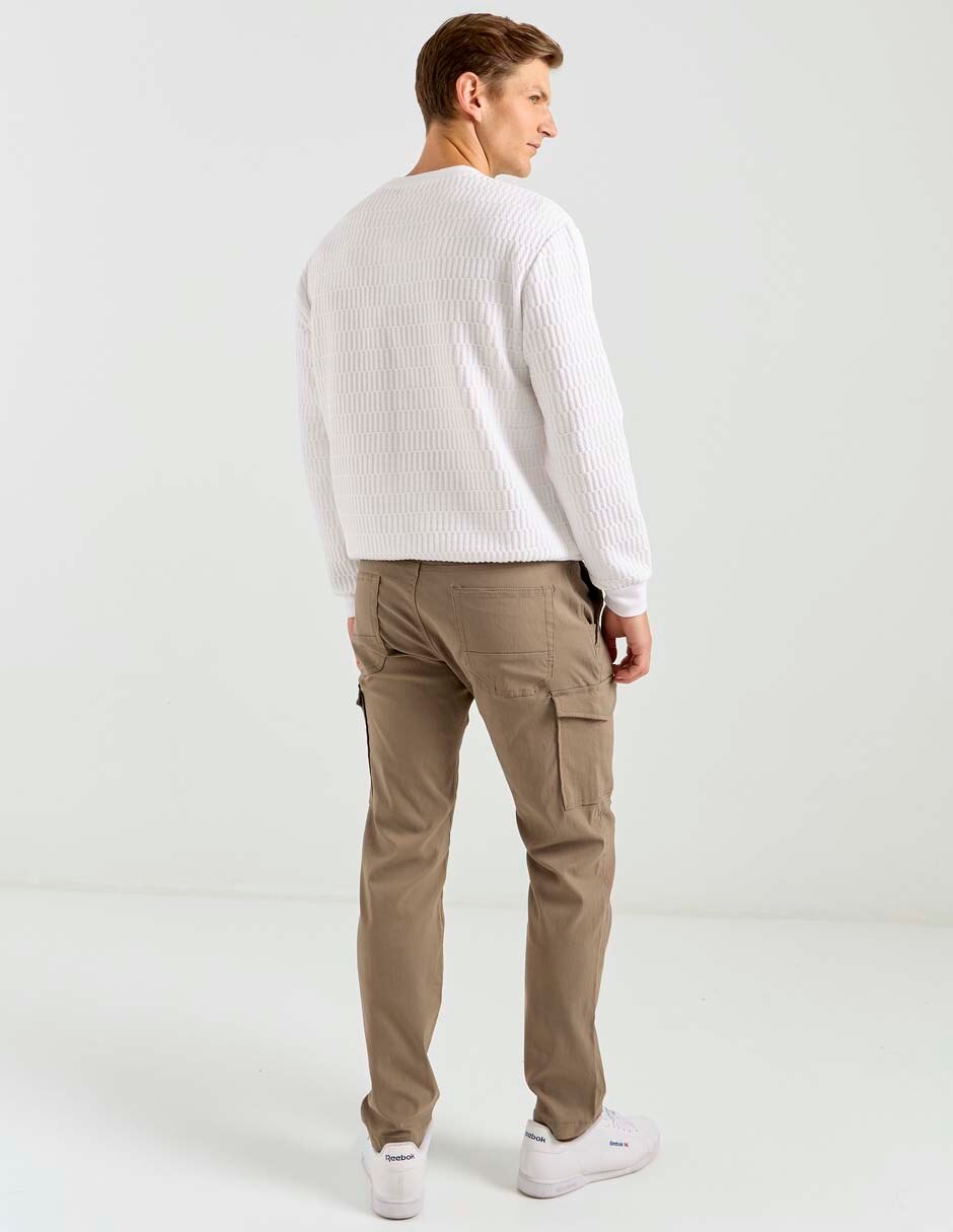 Pantalón cargo recto de algodón para hombre 2