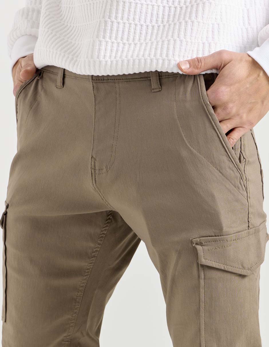 Pantalón cargo recto de algodón para hombre 4