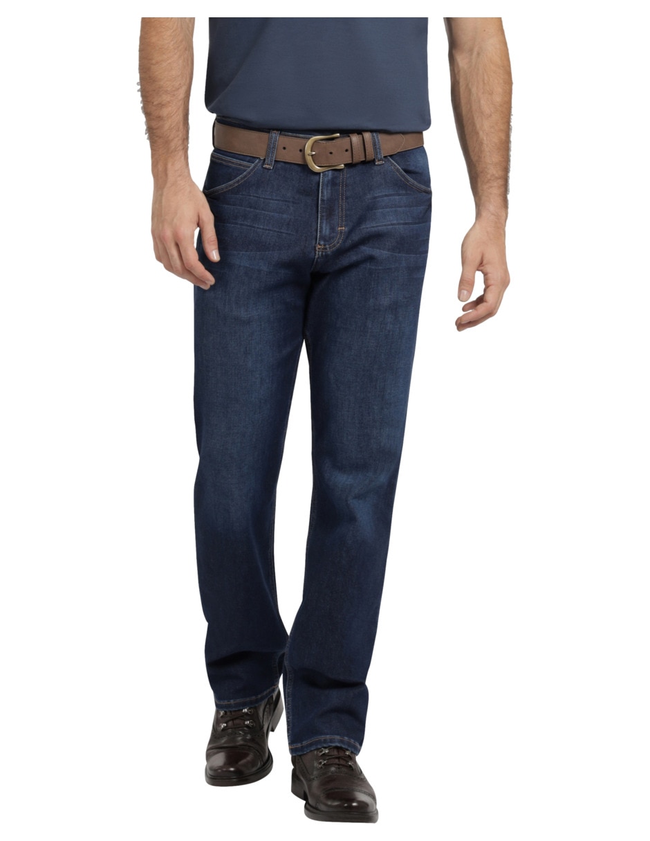 Jeans straight 112378362 lavado stone wash para hombre