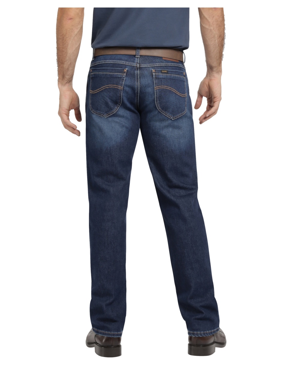 Jeans straight Lee 112378362 lavado stone wash para hombre