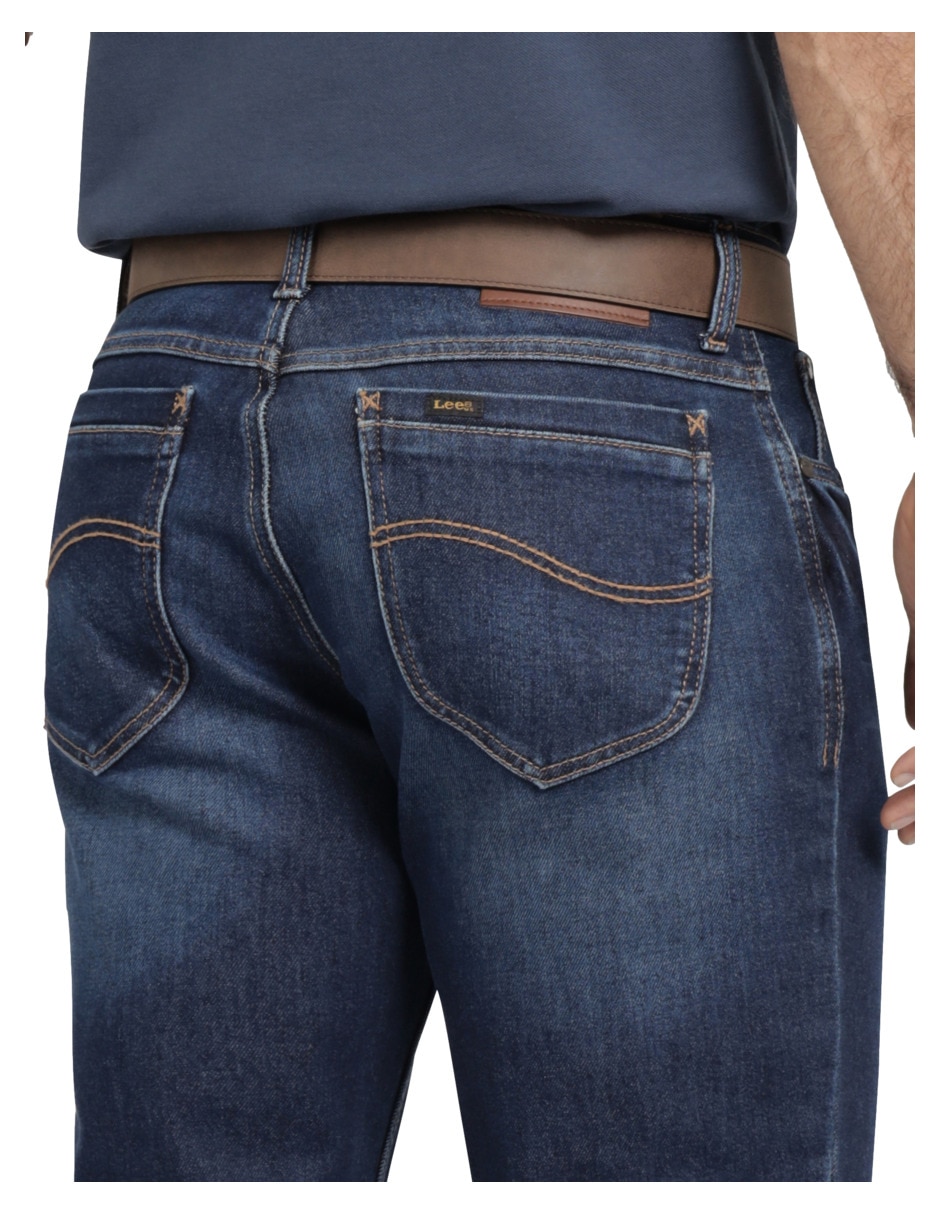 Jeans straight Lee 112378362 lavado stone wash para hombre