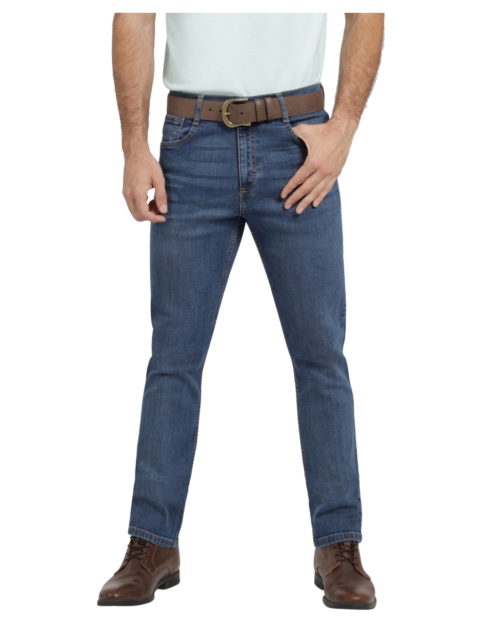 Jeans slim 112378366 lavado whisker para hombre