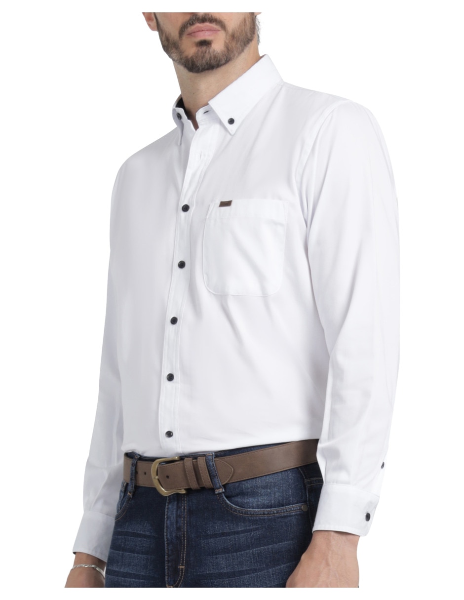 Camisa casual Lee manga larga para hombre