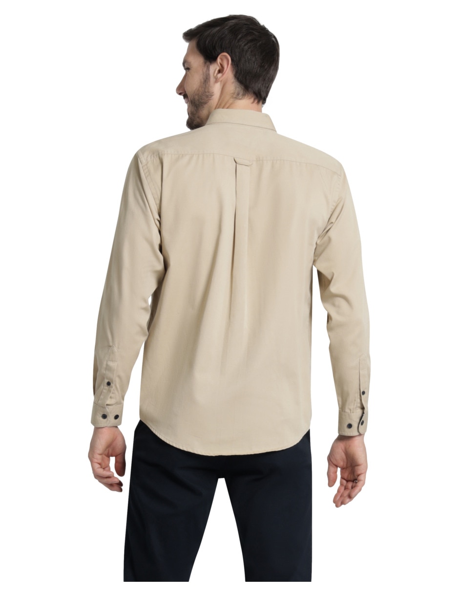 Camisa casual manga larga para hombre