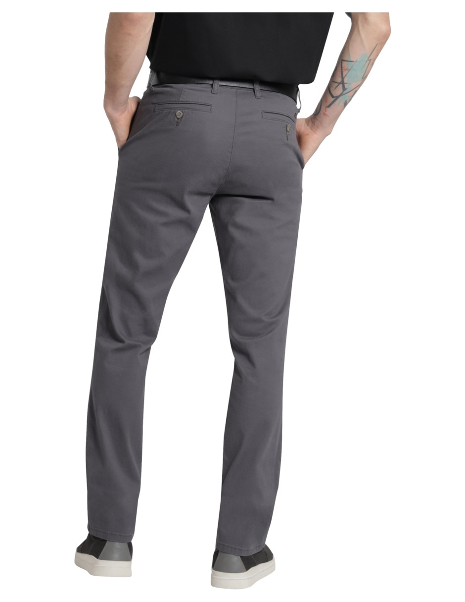 Pantalón casual chino slim de gabardina para hombre 2
