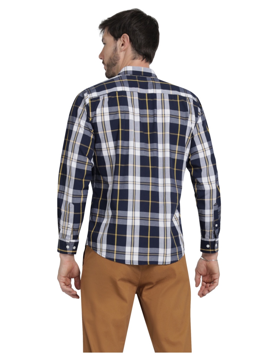 Camisa casual Lee de algodón manga larga para hombre