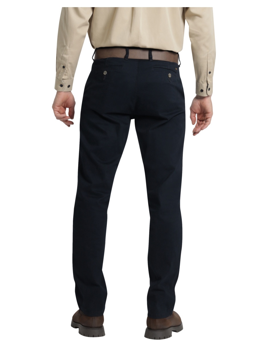 Pantalón casual chino slim de gabardina para hombre 2