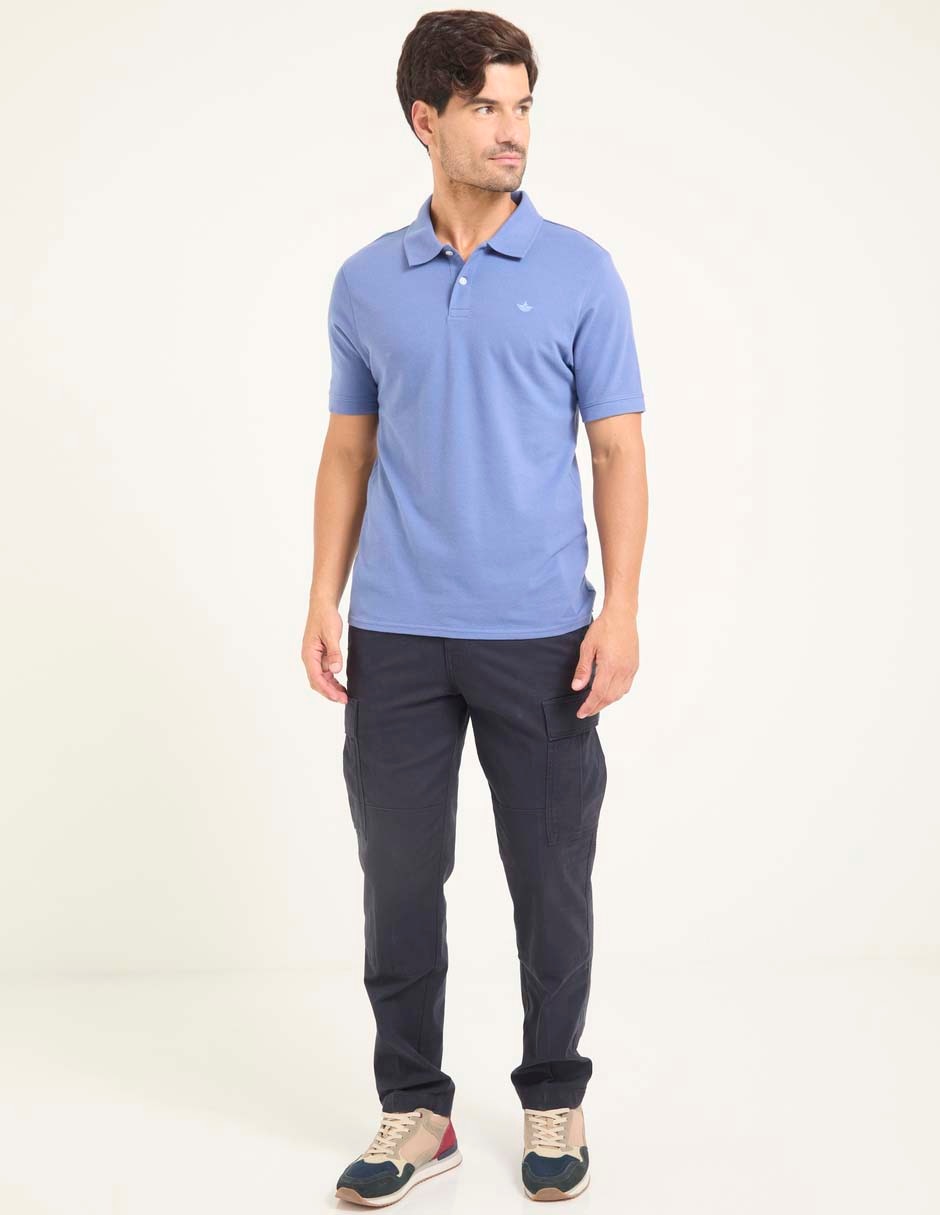 Pantalón casual cargo straight de algodón y elastano para hombre 3