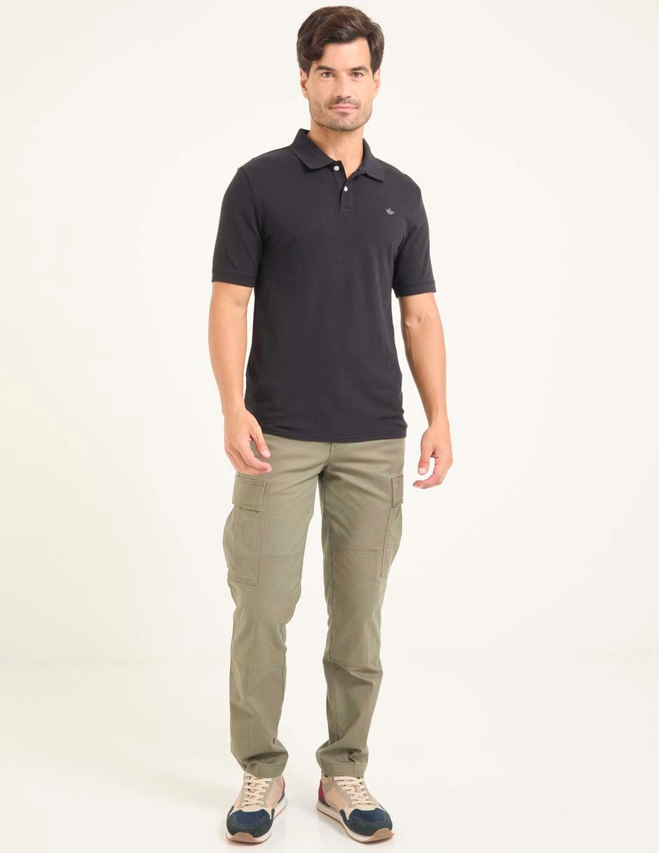 Pantalón casual cargo straight de algodón y elastano para hombre 3
