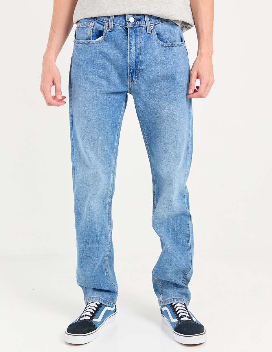 Jeans slim lavado claro para hombre 1