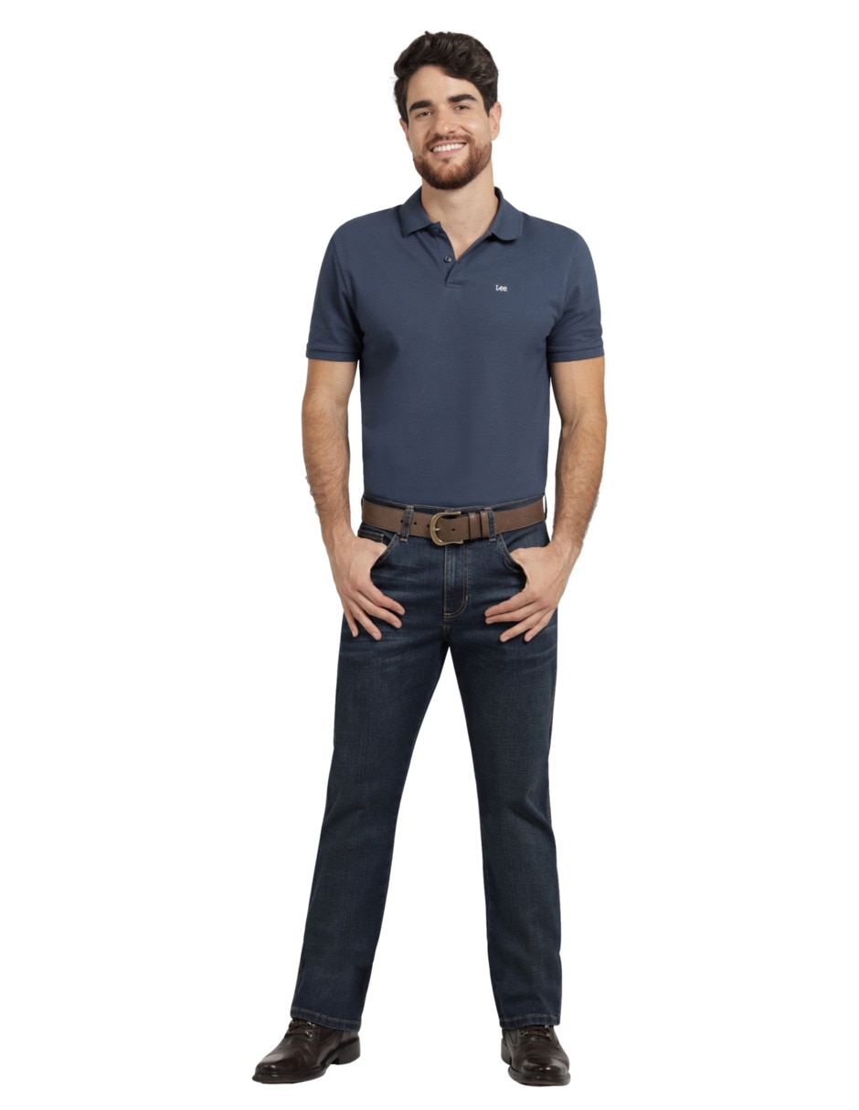 Jeans bota Lee 112378343 lavado obscuro para hombre