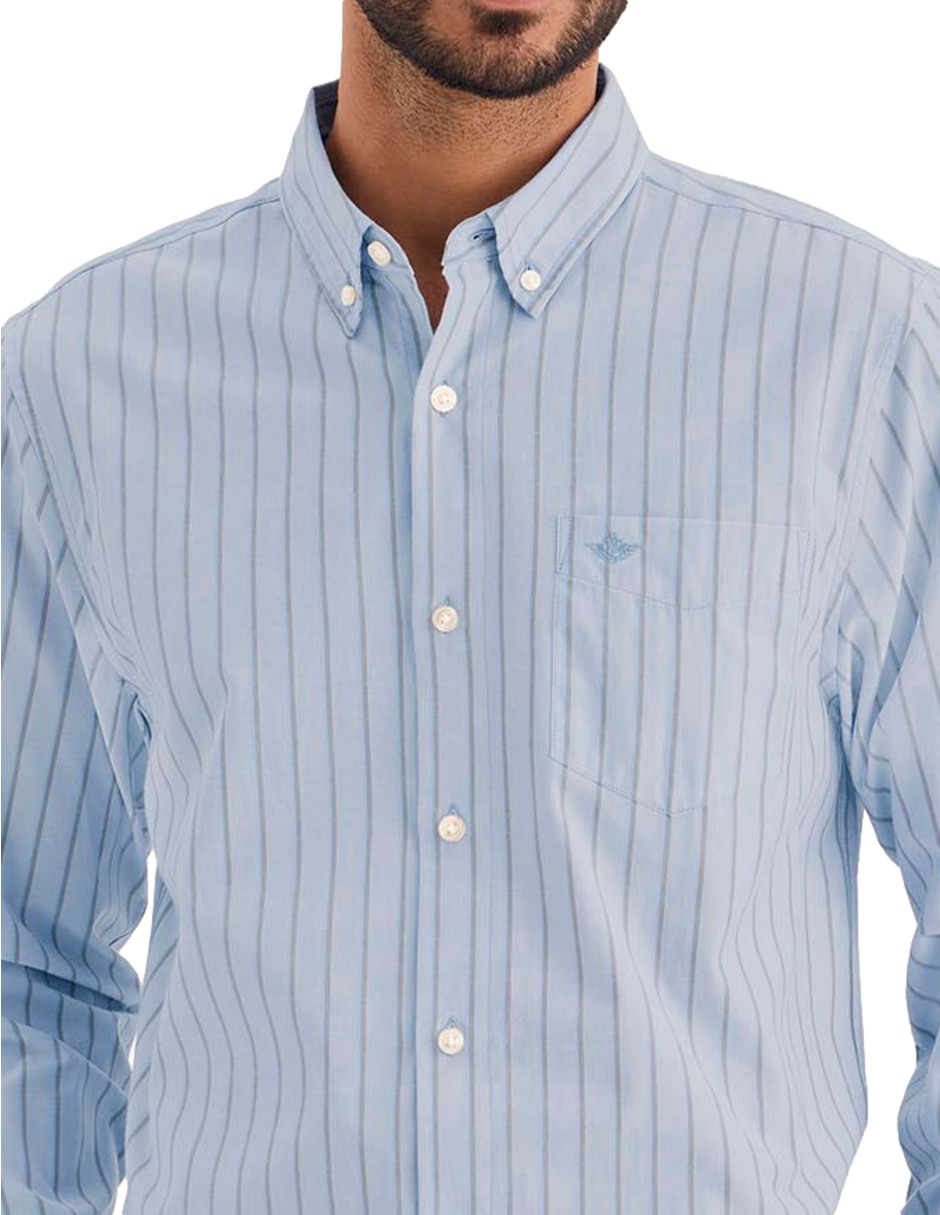 Camisa bussines casual Dockers de algodón manga larga para hombre