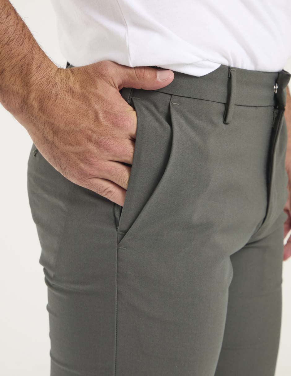 Pantalón chino slim de algodón para hombre 4