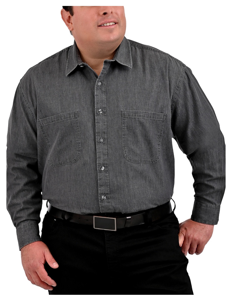 Camisa casual manga larga para hombre