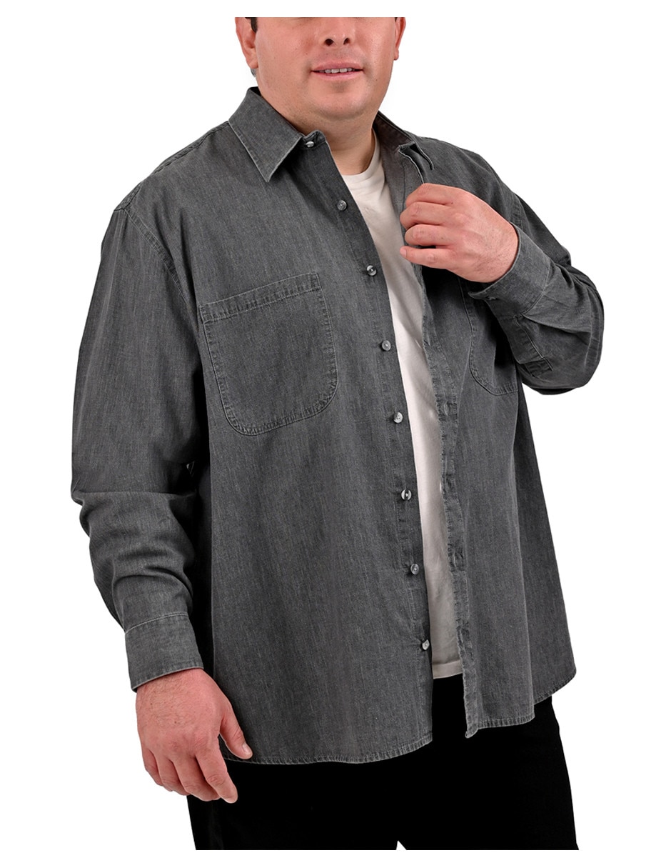 Camisa casual manga larga para hombre