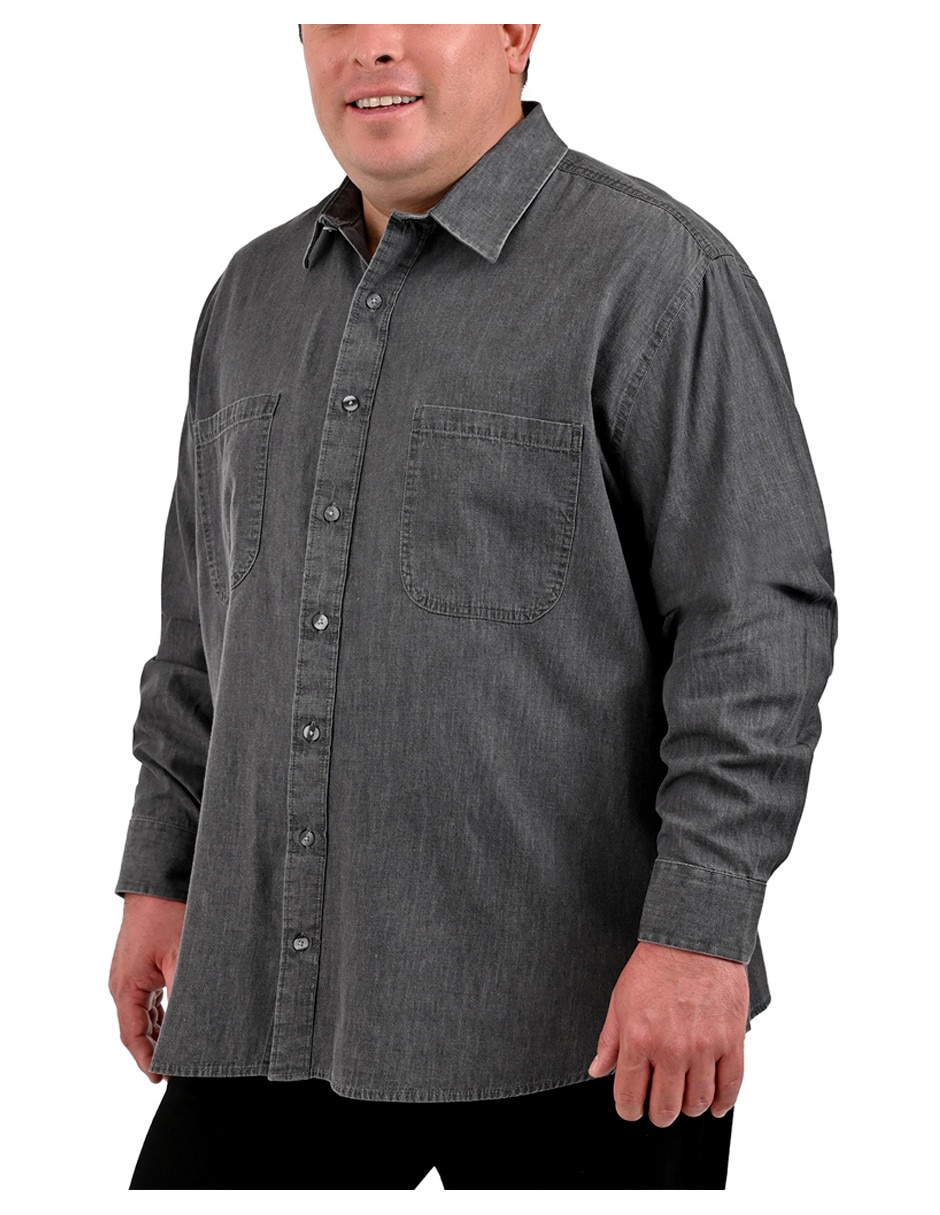 Camisa casual manga larga para hombre