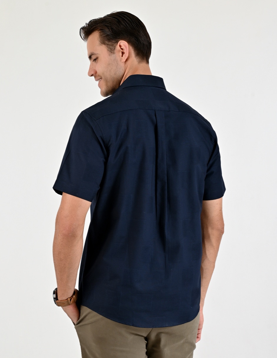 Camisa casual Yale de algodón manga corta para hombre