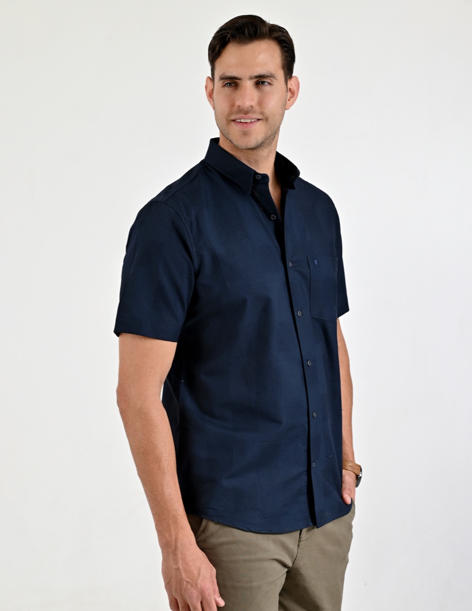 Camisa casual Yale de algodón manga corta para hombre