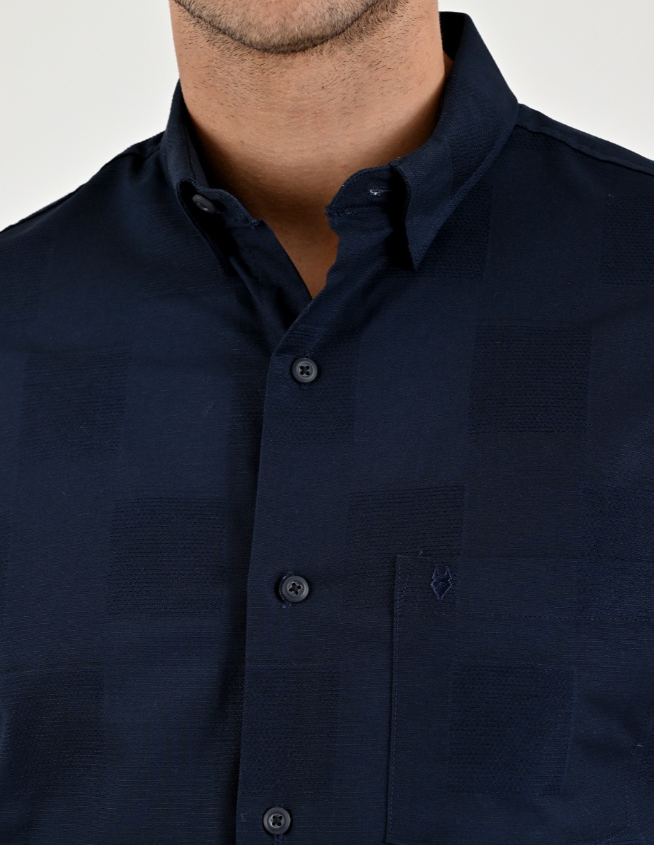 Camisa casual Yale de algodón manga corta para hombre