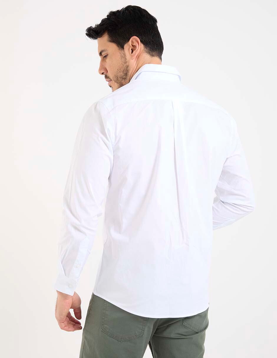Camisa business casual de algodón manga larga para hombre 4