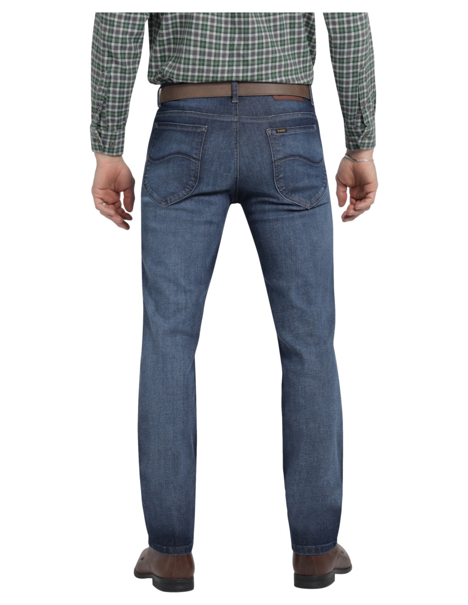 Jeans slim lavado stone wash para hombre 4