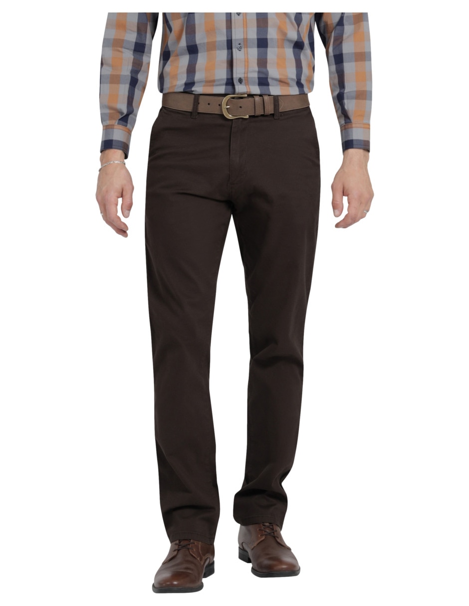 Pantalón casual chino recto de gabardina para hombre Pantalón casual chino recto de gabardina para hombre