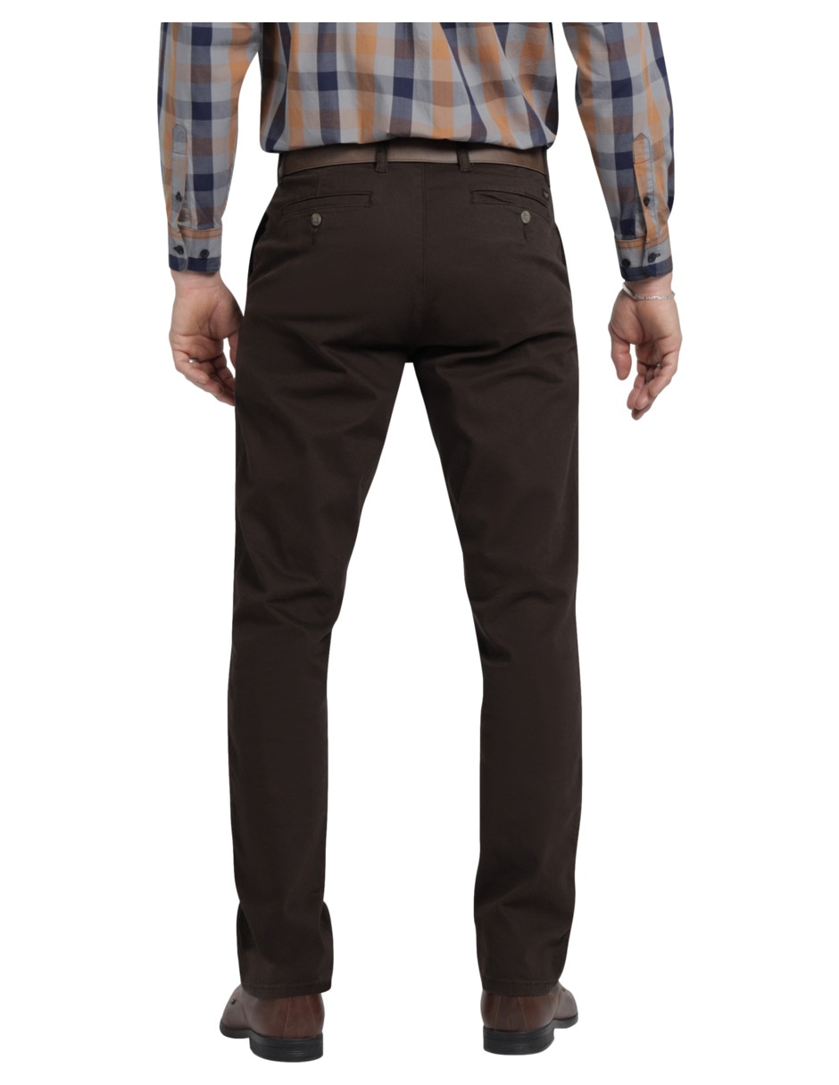 Pantalón casual chino recto de gabardina para hombre 2