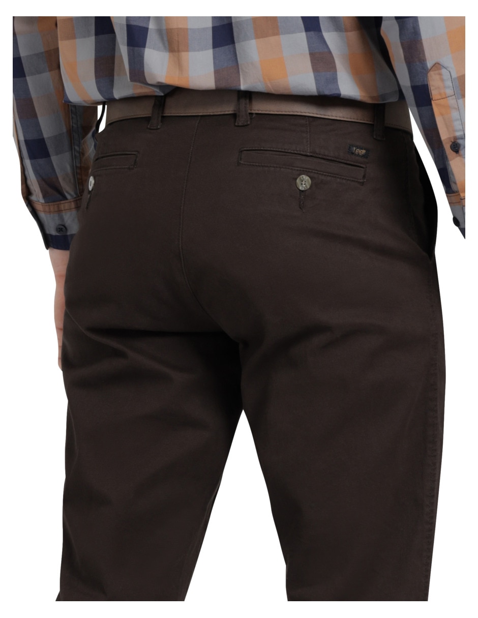 Pantalón casual chino recto de gabardina para hombre 4
