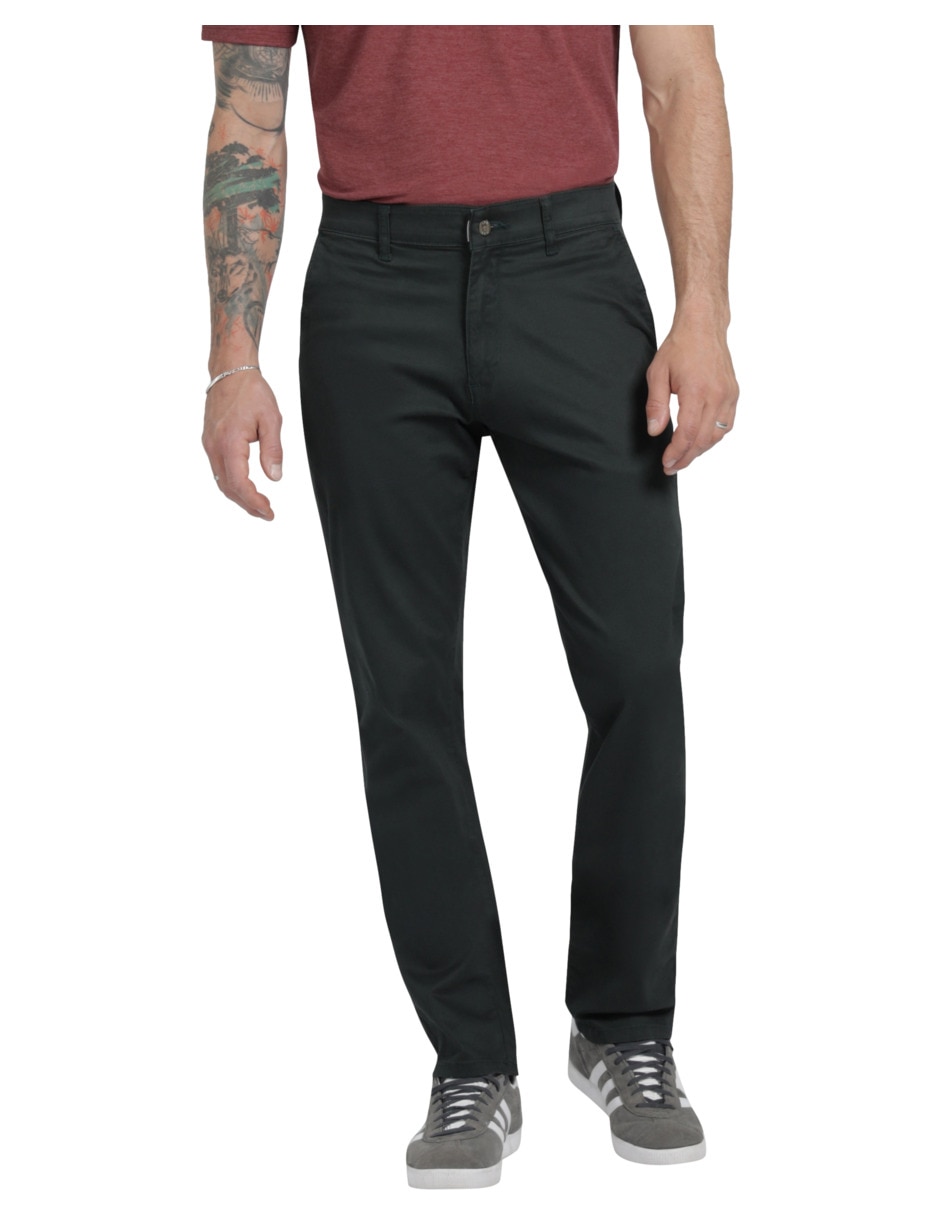 Pantalón casual chino recto de gabardina para hombre Pantalón casual chino recto de gabardina para hombre