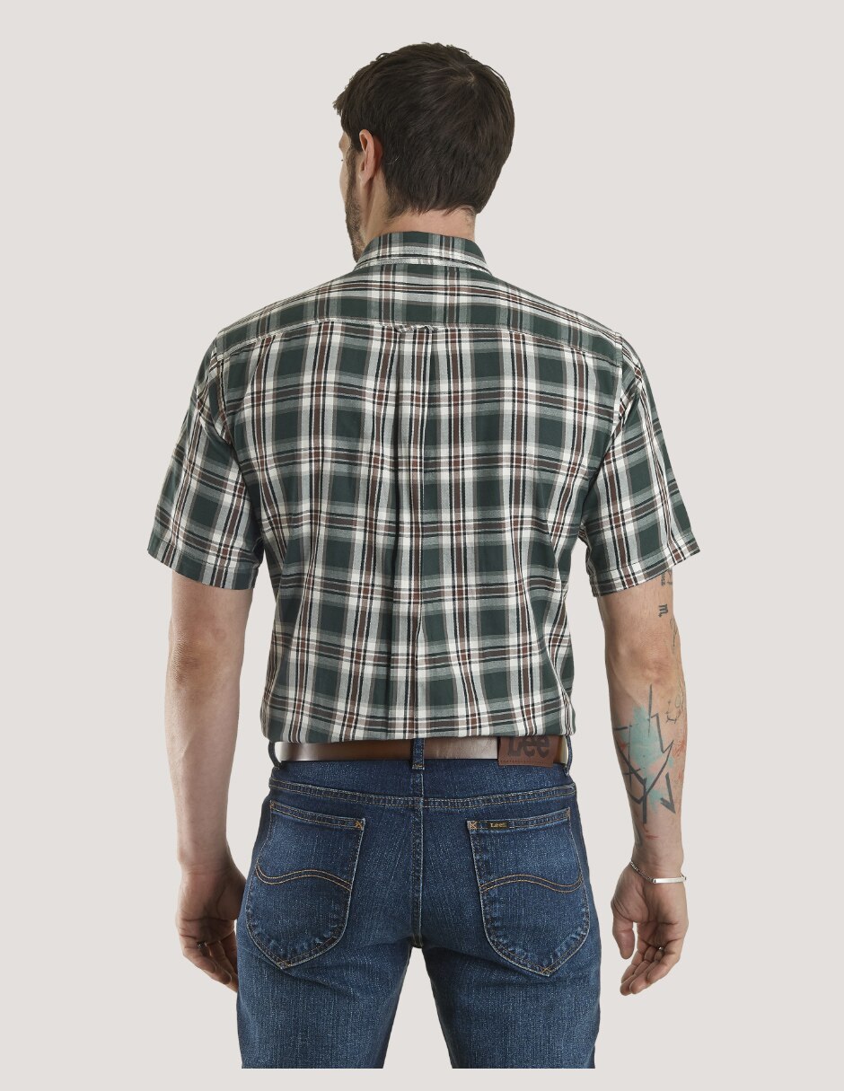Camisa casual de algodón manga corta para hombre 3