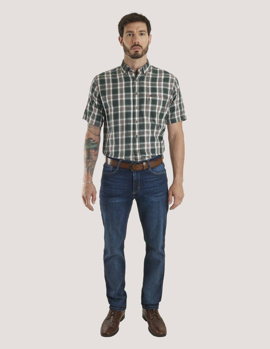Camisa casual de algodón manga corta para hombre 4