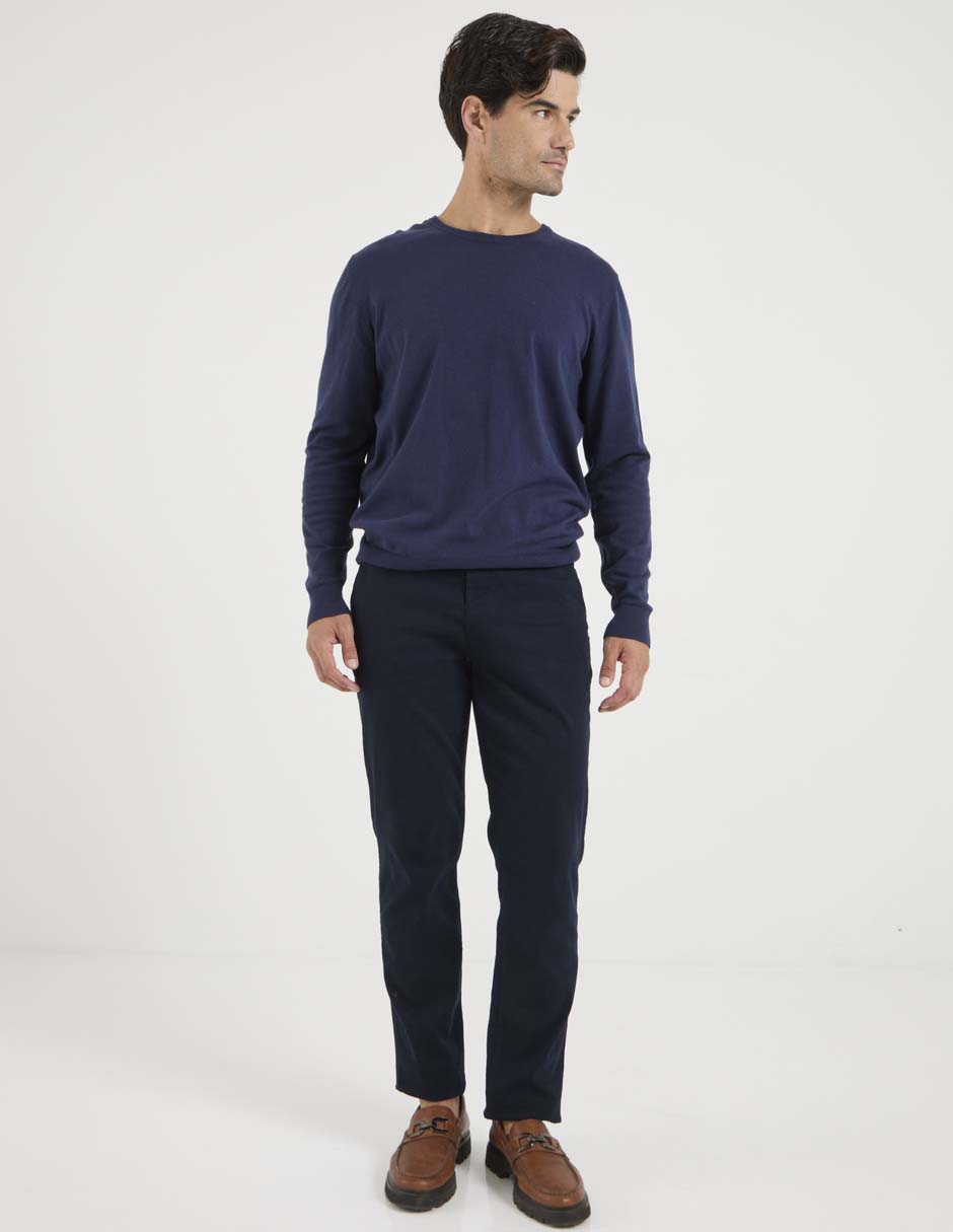 Pantalón slim de gabardina para hombre