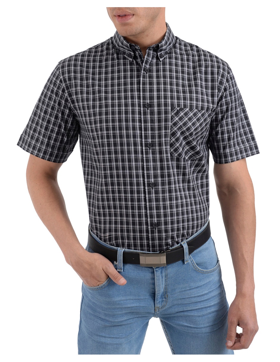 Camisa casual de algodón manga corta para hombre Camisa casual de algodón manga corta para hombre