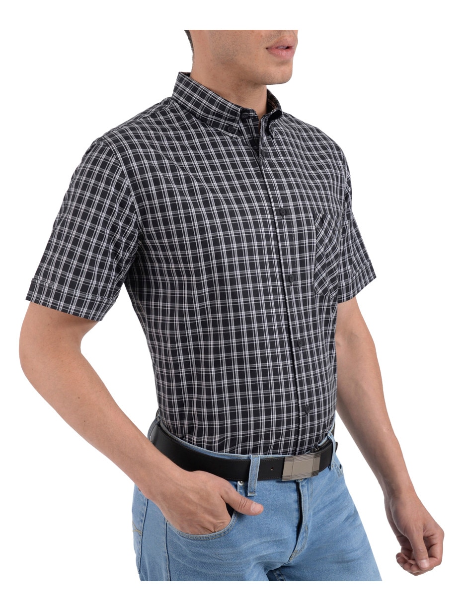 Camisa casual Yale de algodón manga corta para hombre