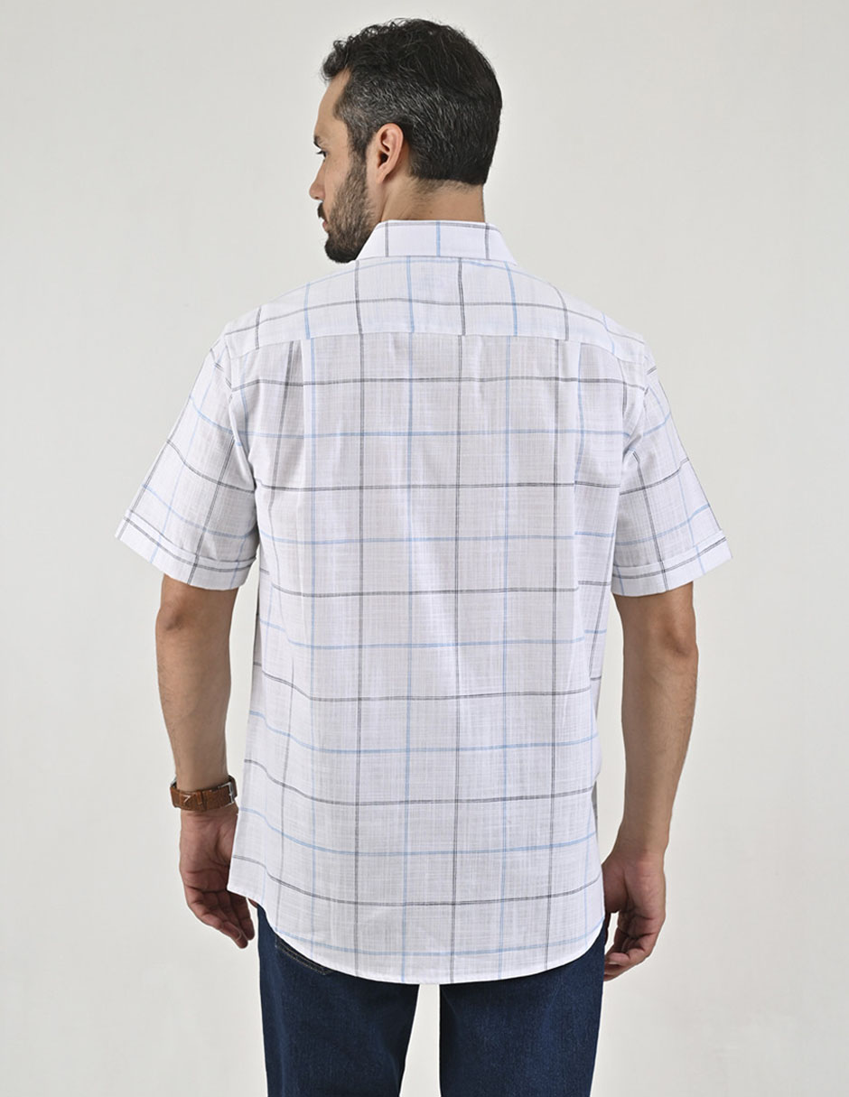 Camisa casual Yale de algodón manga corta para hombre