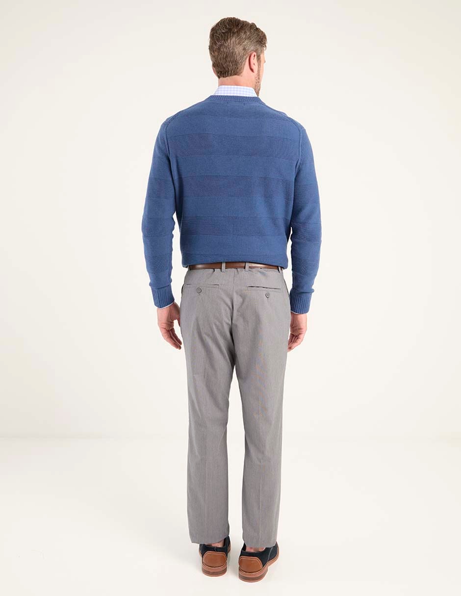 Pantalón de vestir recto de algodón para hombre 4