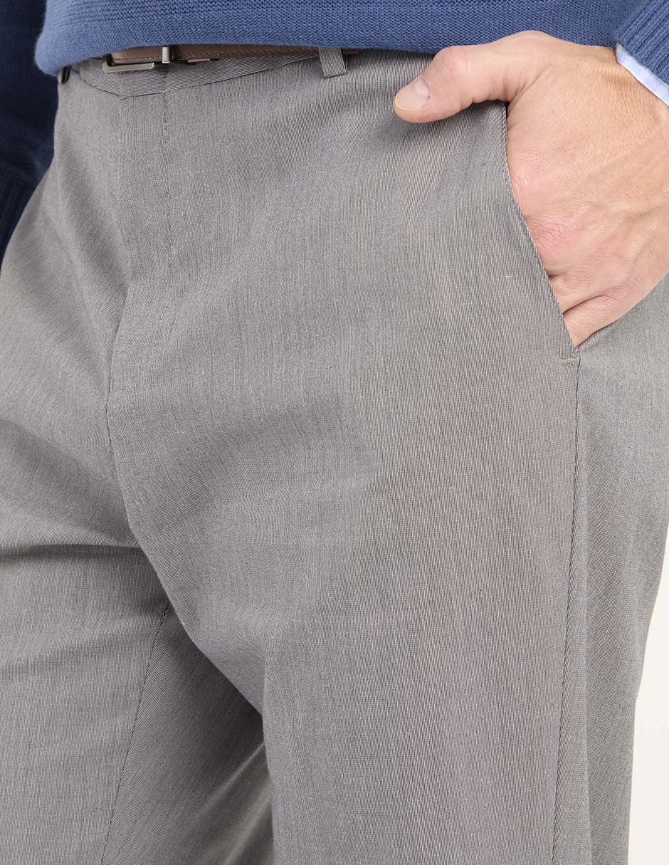 Pantalón de vestir recto de algodón para hombre 2