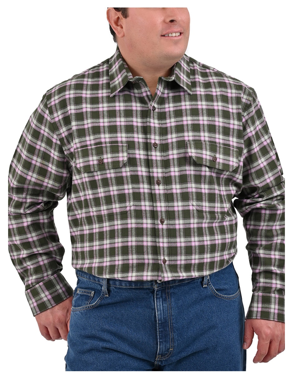 Camisa casual Yale Plus manga larga para hombre