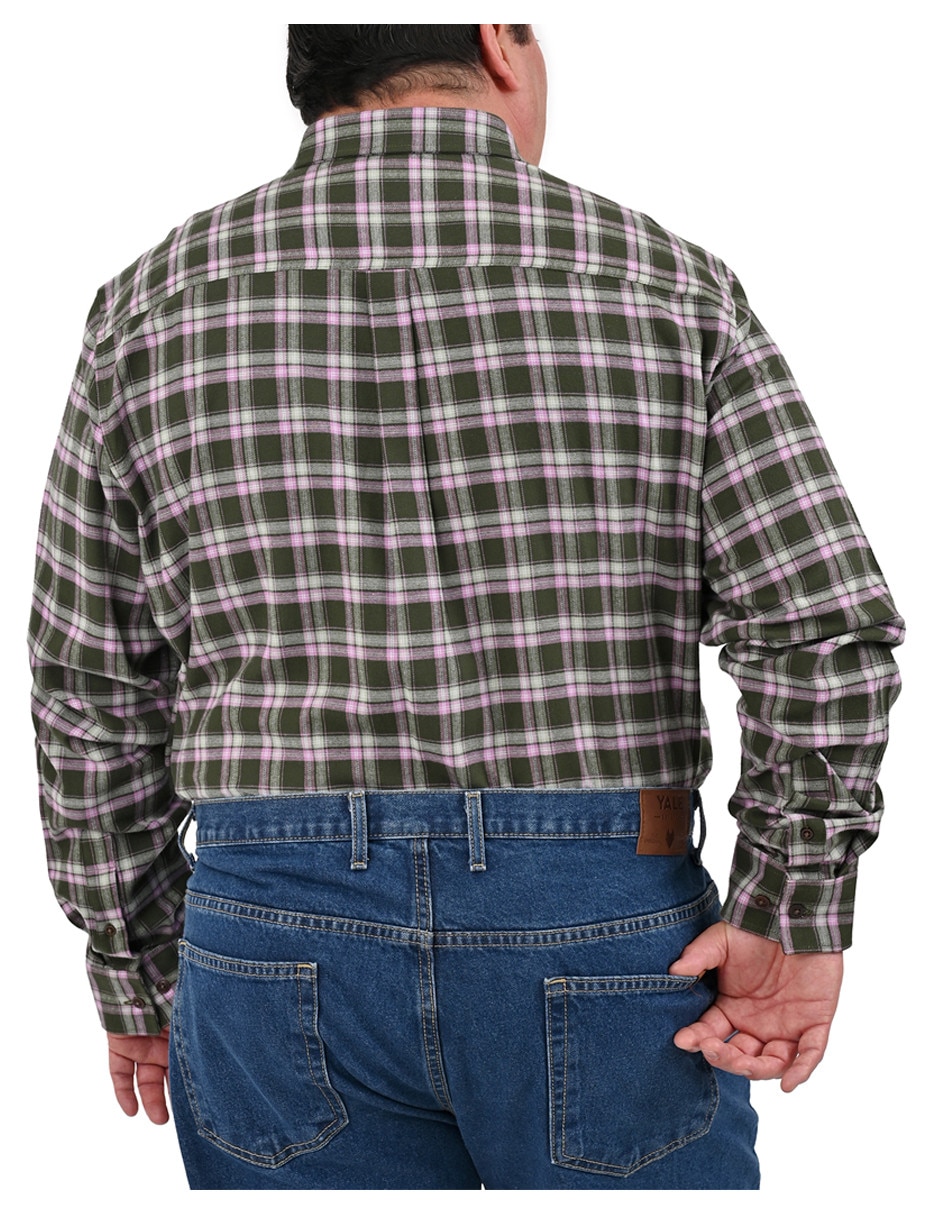 Camisa casual Yale Plus manga larga para hombre